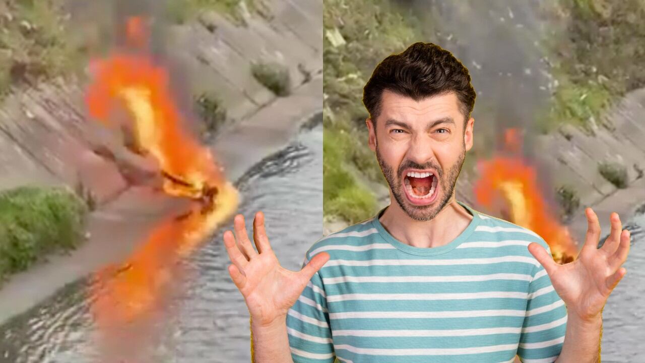 Motociclista quemó su moto