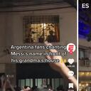Cánticos de la hinchada de Argentina a la abuela de Lionel Messi.