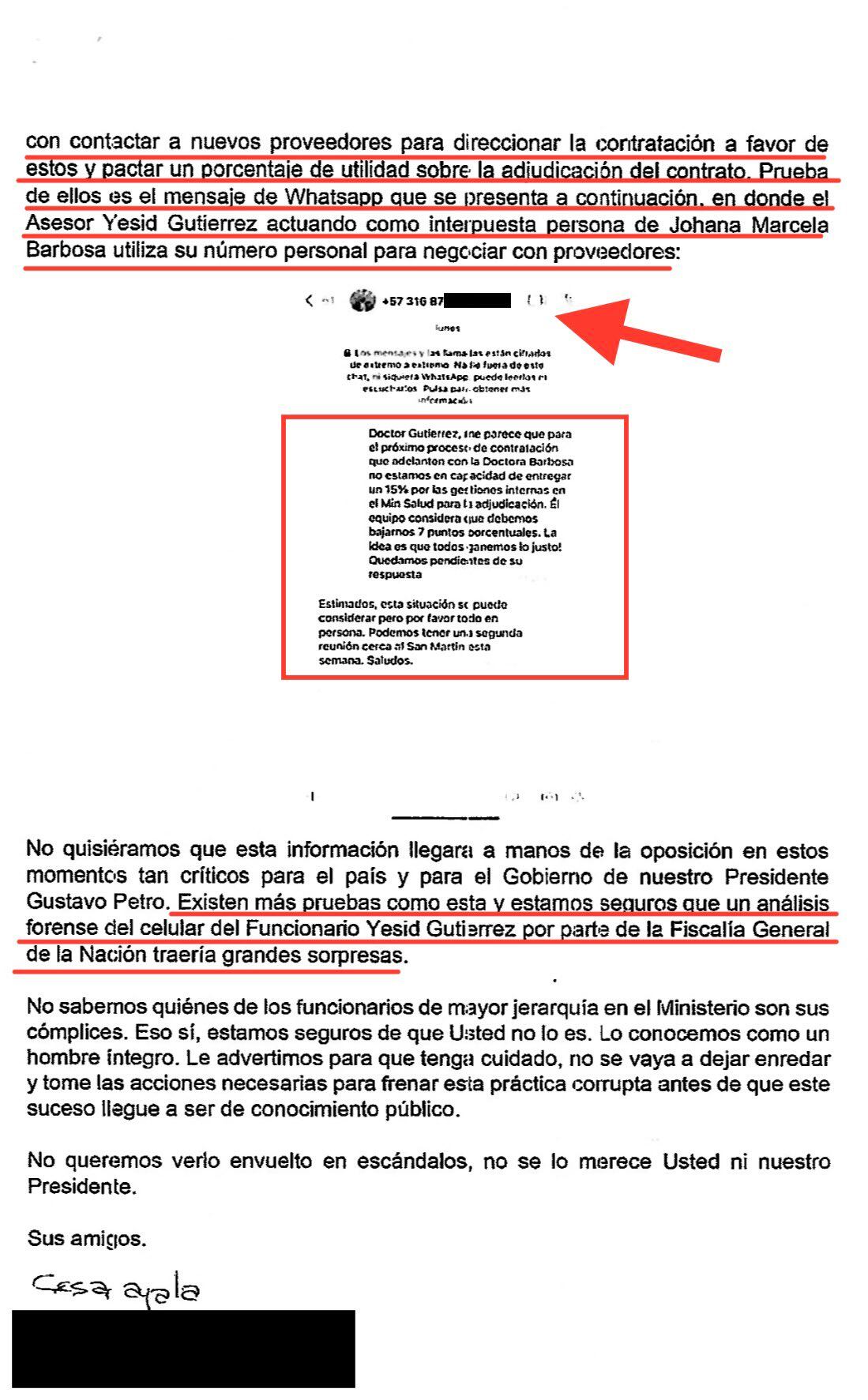 Denuncia sobre supuesto cobro de coimas en el Ministerio de Salud