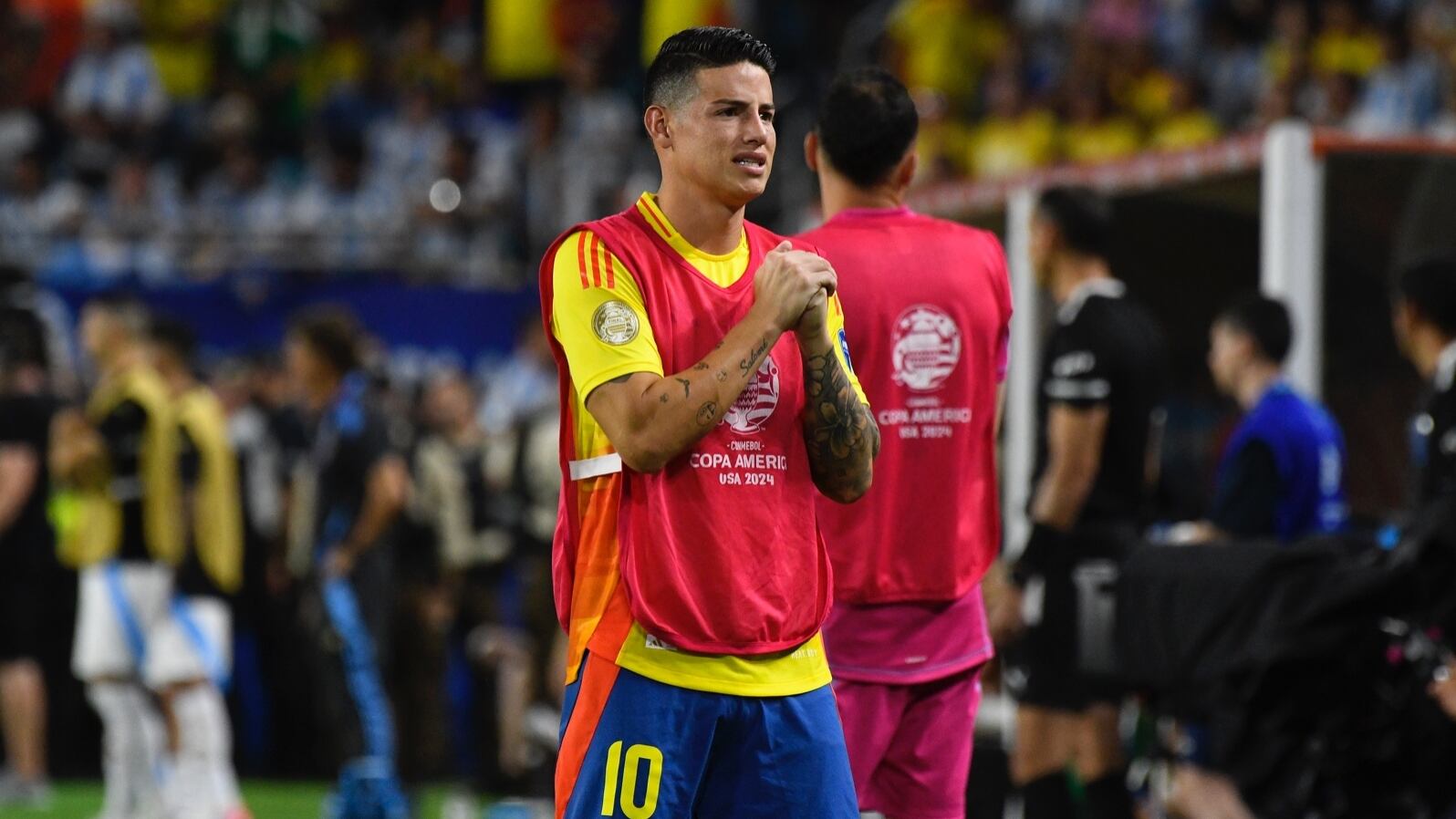 James Rodríguez durante la final de la Copa América 2024.