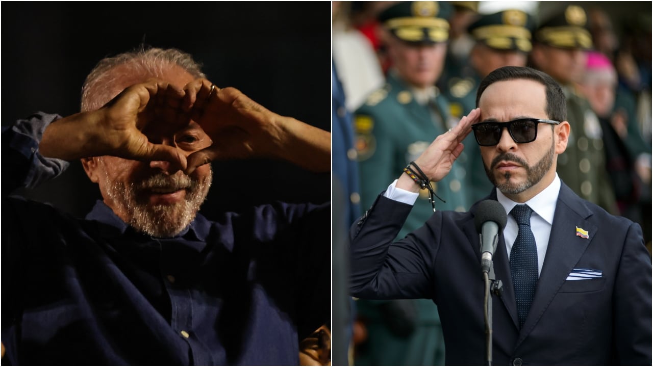 Lula da Silva, presidente reelegido de Brasil, y Abelardo De La Espriella, presidente de Colombia.