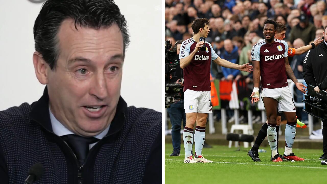 Unai Emery salió en defensa de Jhon Durán por la expulsión en Premier