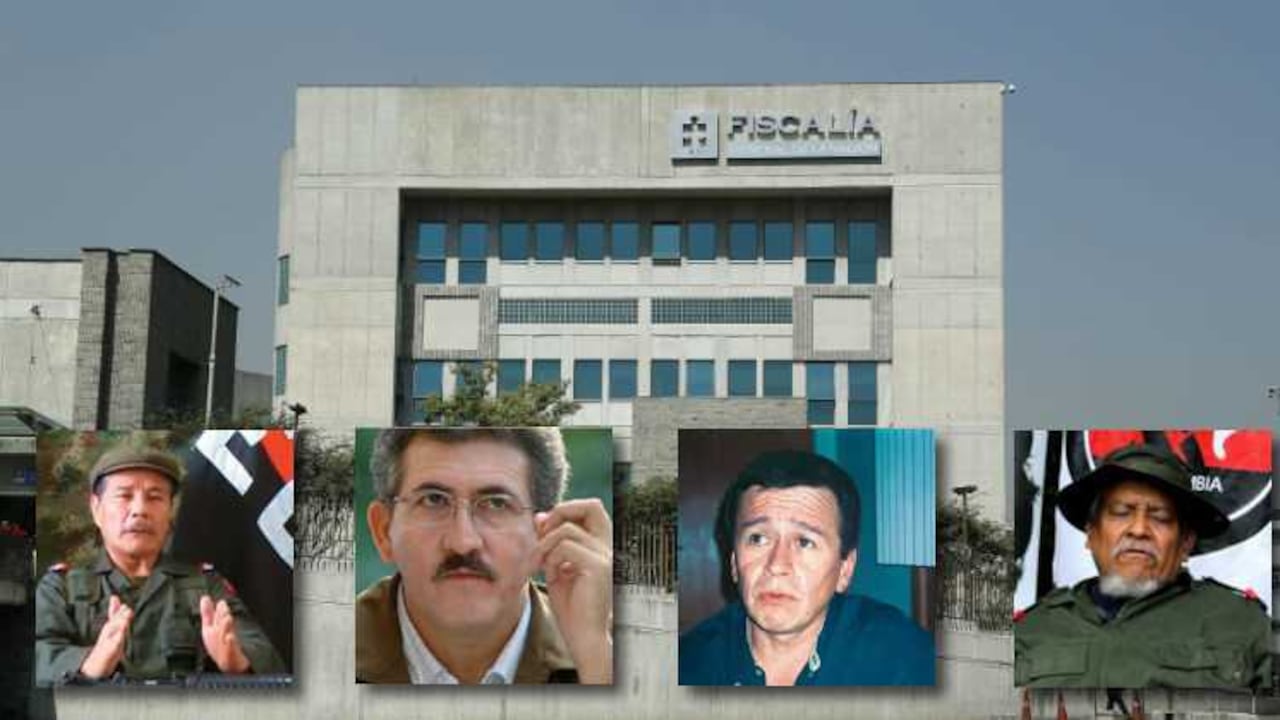 Miembros del COCE del ELN: 'Gabino', 'Antonio García', Pablo Beltrán' y 'Ramiro Vargas', fueron condenados por reclutamiento sistemático de menores.