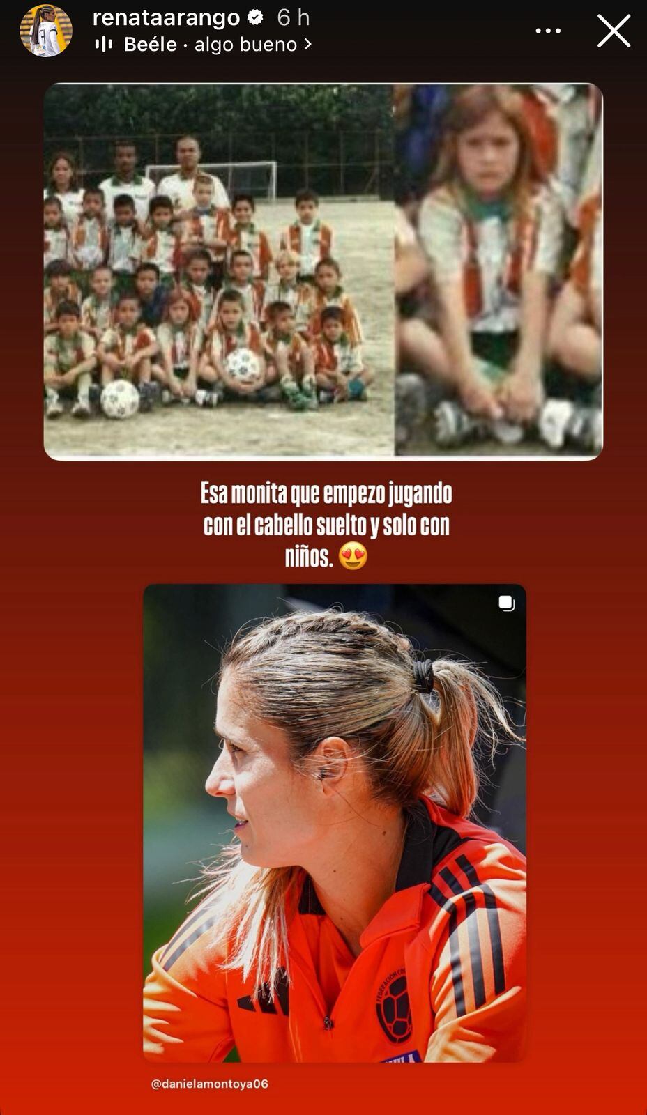 La deportista le dedicó tiernas palabras a su novia antes del partido contra Bolivia.