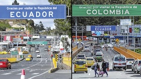 En el puente de Rumichaca hoy circulan muchos menos vehículos y carga que durante la pandemia, mientras que el puente San Miguel está cerrado desde el año pasado.