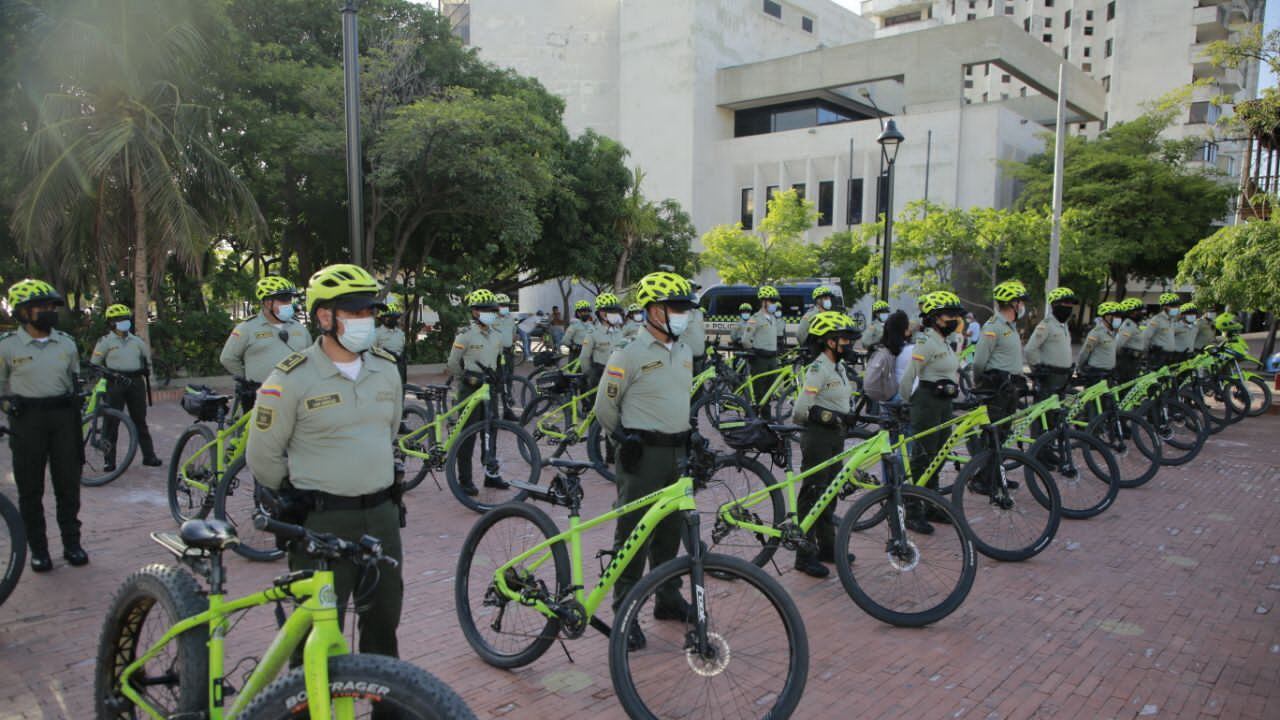 Los uniformados estarán presentes en en el Centro Histórico, Bahía, El Rodadero y Taganga.