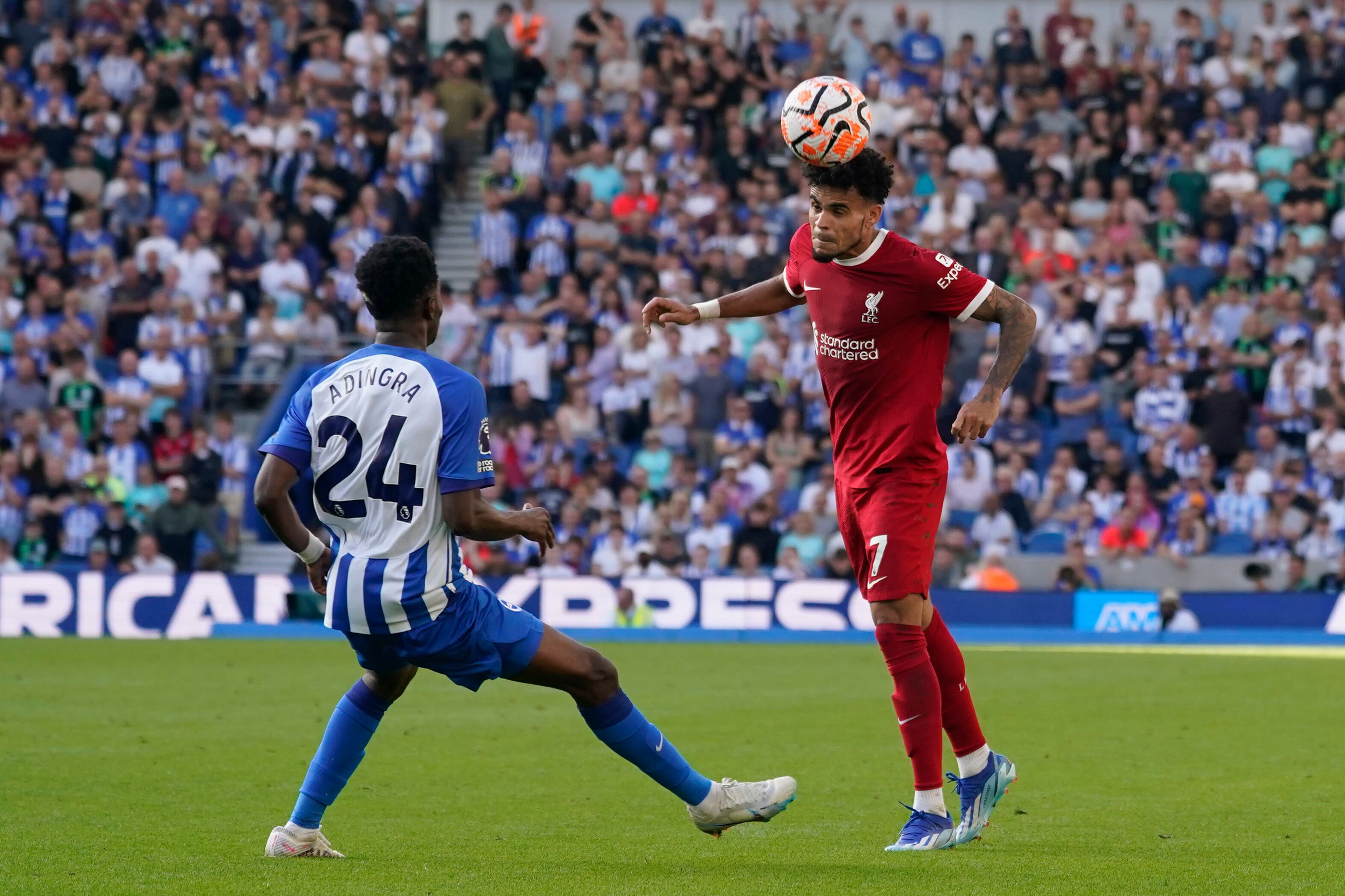 Luis Díaz fue titular ante Brighton.