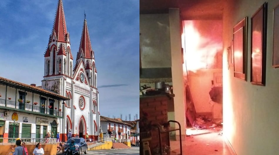 Incendio al interior de una vivienda del municipio de La Ceja, Antioquia.
