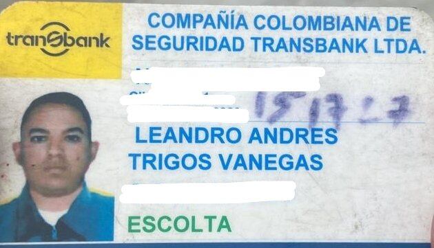 Leandro Trigos, un escolta fue la víctima mortal del ataque con explosivos a un vehículo de valores de la empresa PROSEGUR de placas IWU-689.