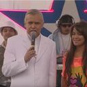 Jorge Barón y Karol G en el debut de la cantante, en Sogamoso (Boyacá)