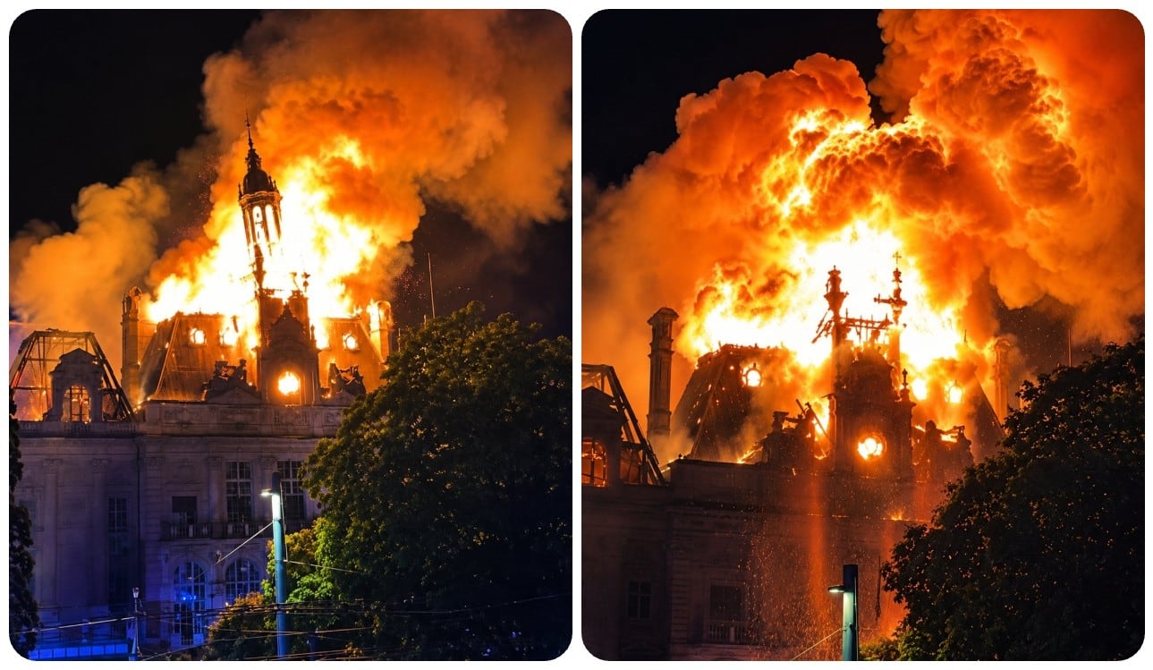 El incendio fue provocado en el margen de la movilización nacional del 17 de octubre.