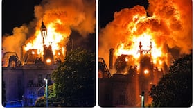 El incendio fue provocado en el margen de la movilización nacional del 17 de octubre.