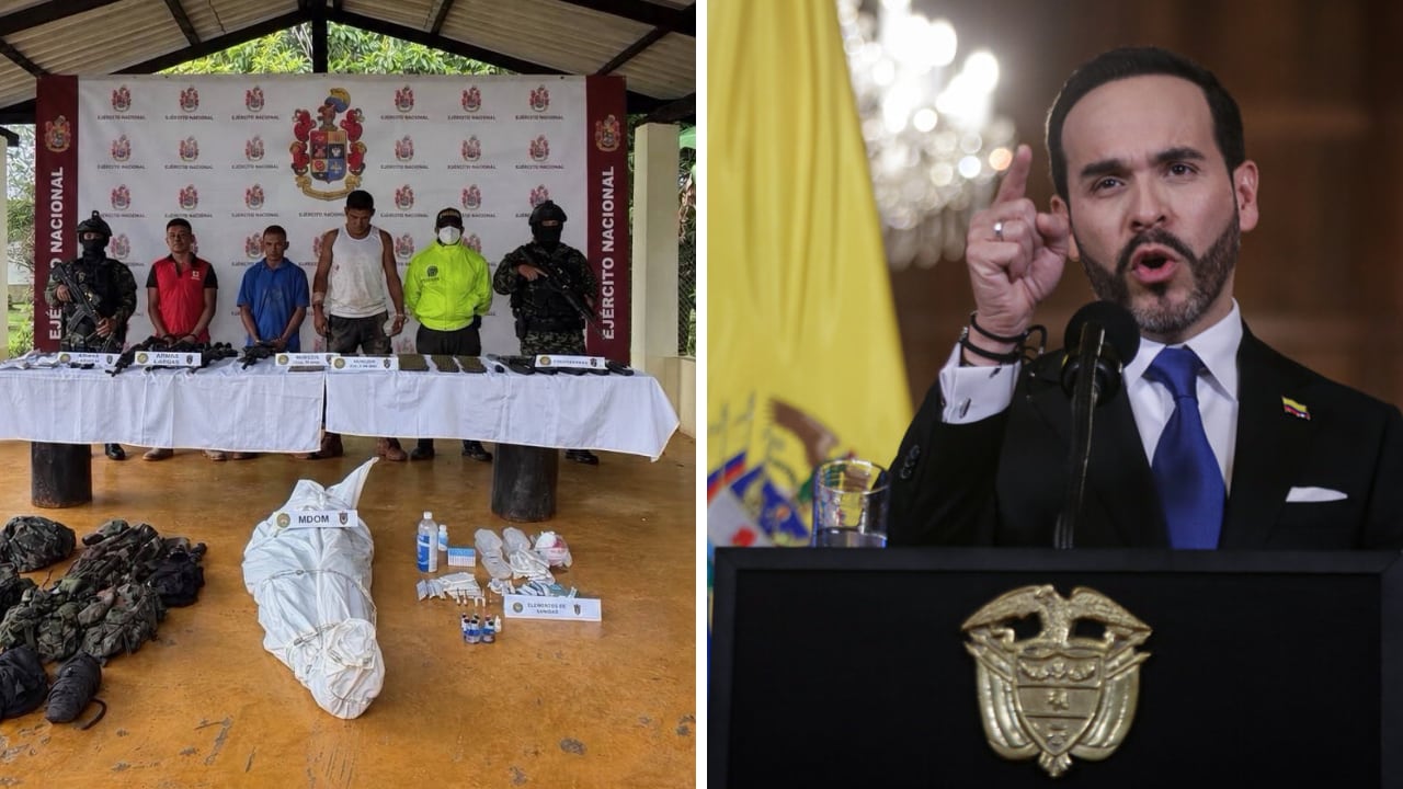 El presidente confirmó una baja en Antioquia y dos capturas en Popayán.