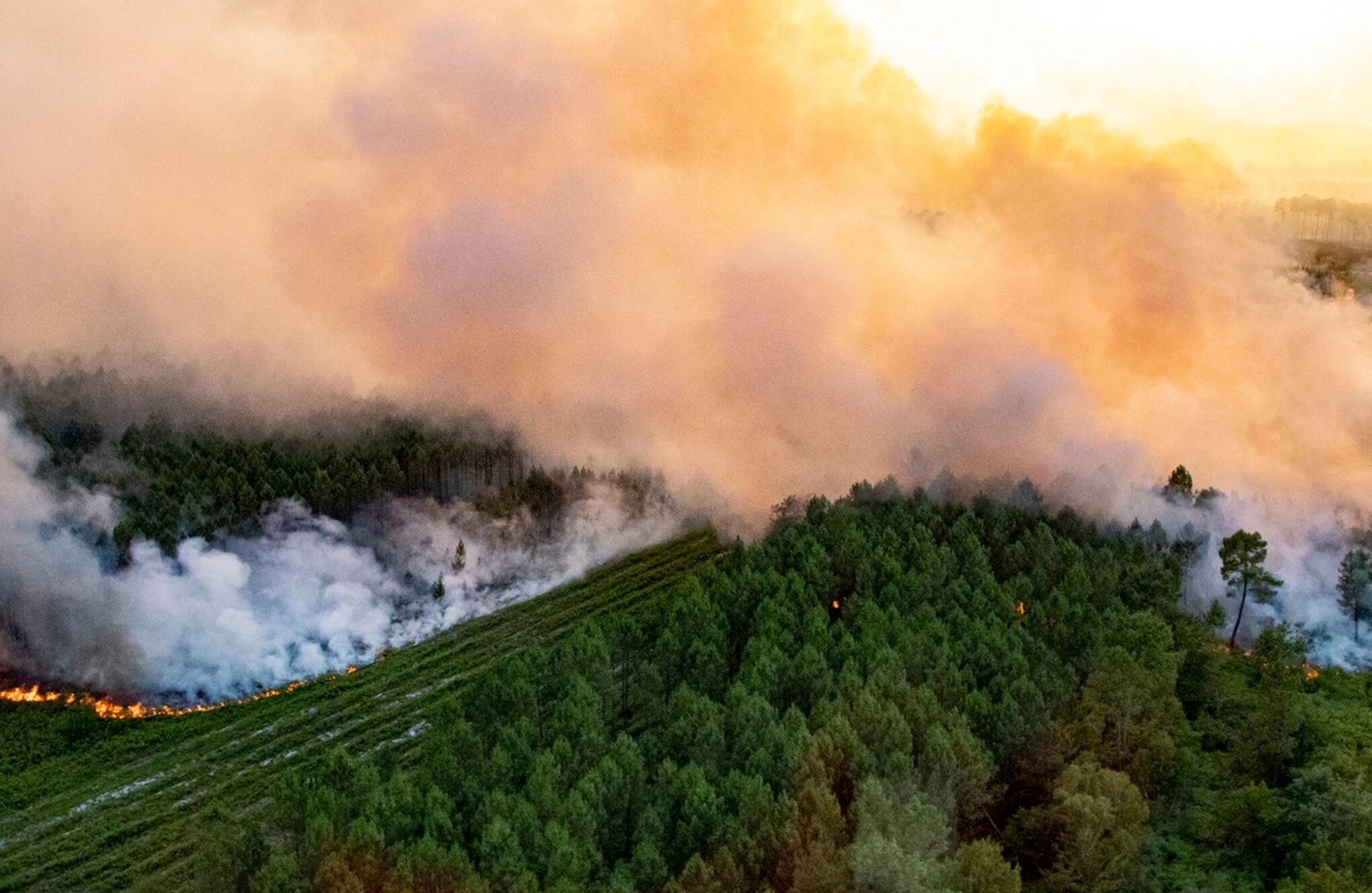 En imágenes: Incendios en el suroeste de Francia