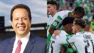 A los hinchas de Nacional no les gusta que Javier Fernández narre los partidos de su equipo. Foto 1: Twitter Javier Fernández. Foto 2: Dimayor.