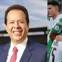 A los hinchas de Nacional no les gusta que Javier Fernández narre los partidos de su equipo. Foto 1: Twitter Javier Fernández. Foto 2: Dimayor.