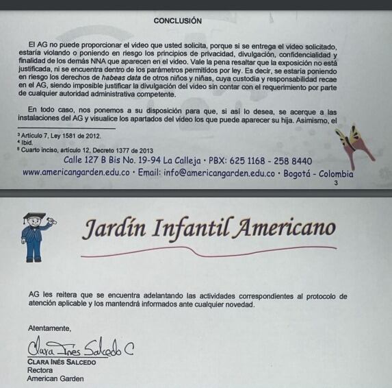 American Garden niega a los papás de los niños el video con las pruebas