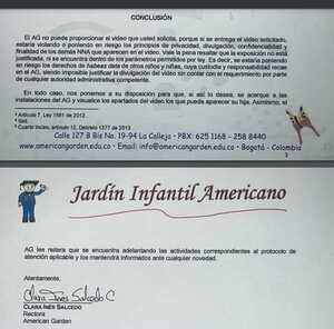 American Garden niega a los papás de los niños el video con las pruebas