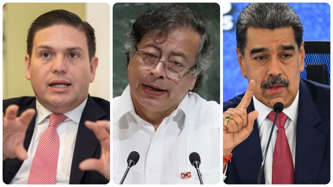 Juan Carlos Pinzón, Gustavo Petro y Nicolás Maduro