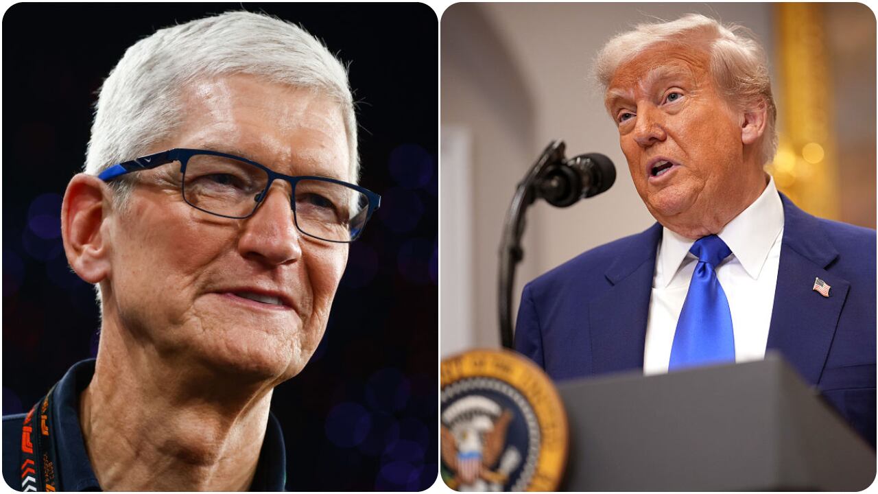 trump y tim cook