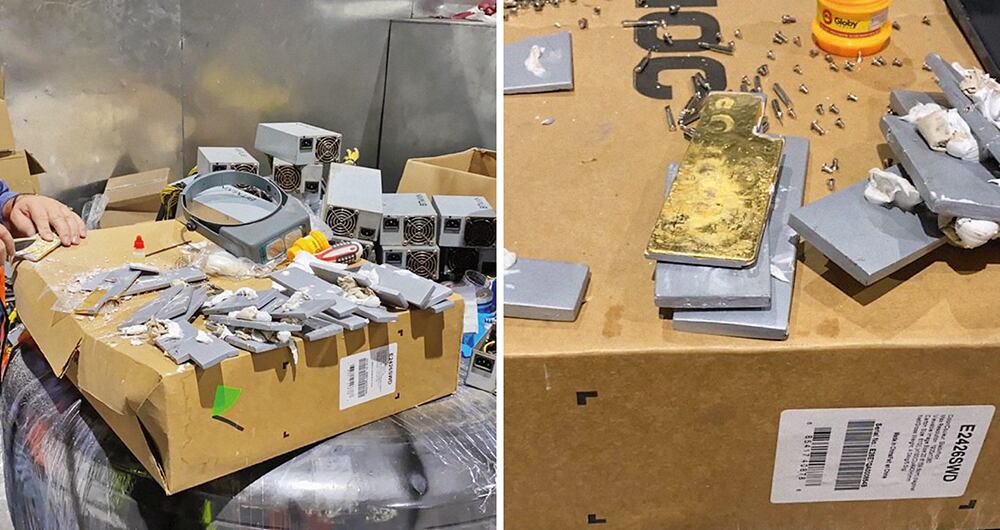  El oro enviado desde Venezuela iba marcado con las siglas de la Guardia Nacional Bolivariana. Lo escondieron en dispositivos electrónicos para entrarlo de manera ilegal a Estados Unidos.