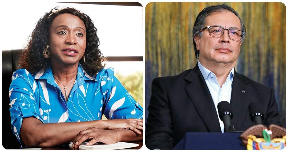 María Isabel Urrutia y Gustavo Petro.