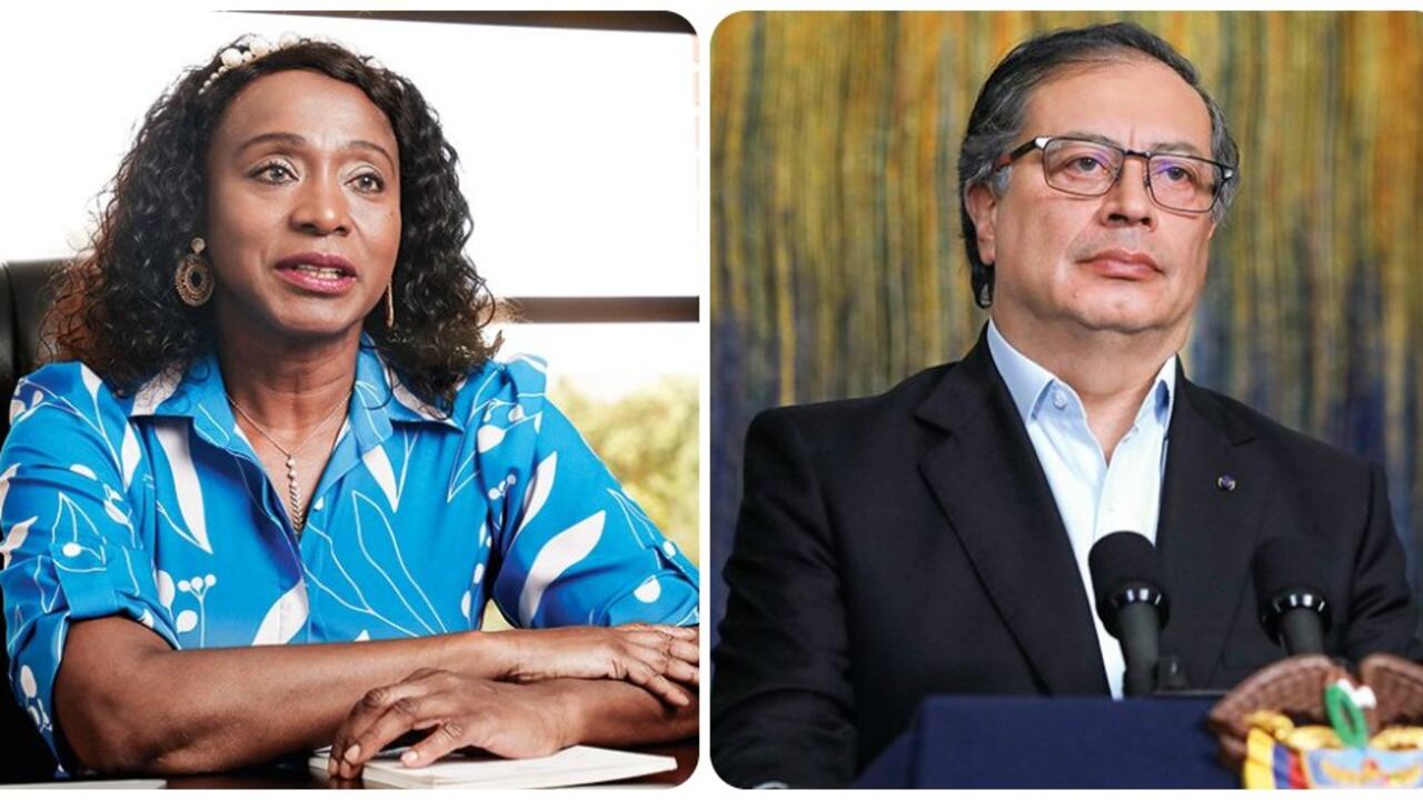 María Isabel Urrutia y Gustavo Petro.