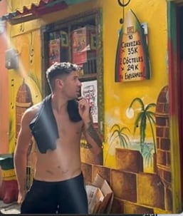 Gonzalo Montiel en Cartagena de vacaciones. Foto: Instagram gonzalo_montiel29