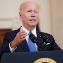 President Joe Biden speaks at the White House in Washington, Friday, June 24, 2022, after the Supreme Court overturned Roe v. Wade. (AP Photo/Andrew Harnik)
