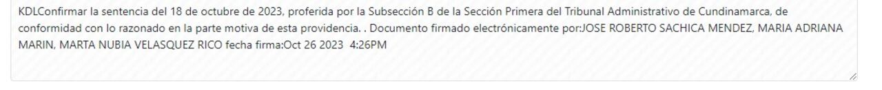 Consejo de Estado rechazó petición contra Tulio Gómez.