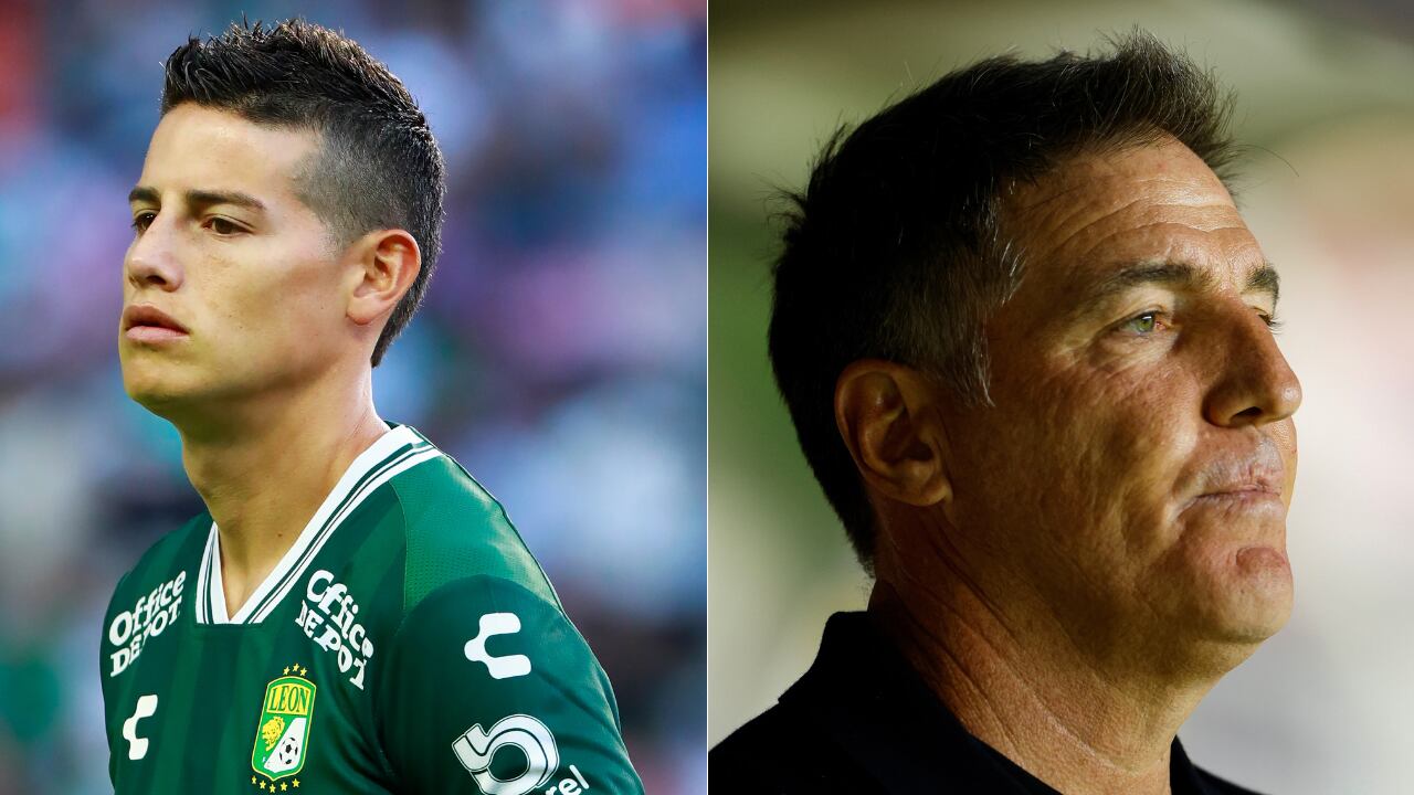 James Rodríguez y Eduardo Berizzo en Club León