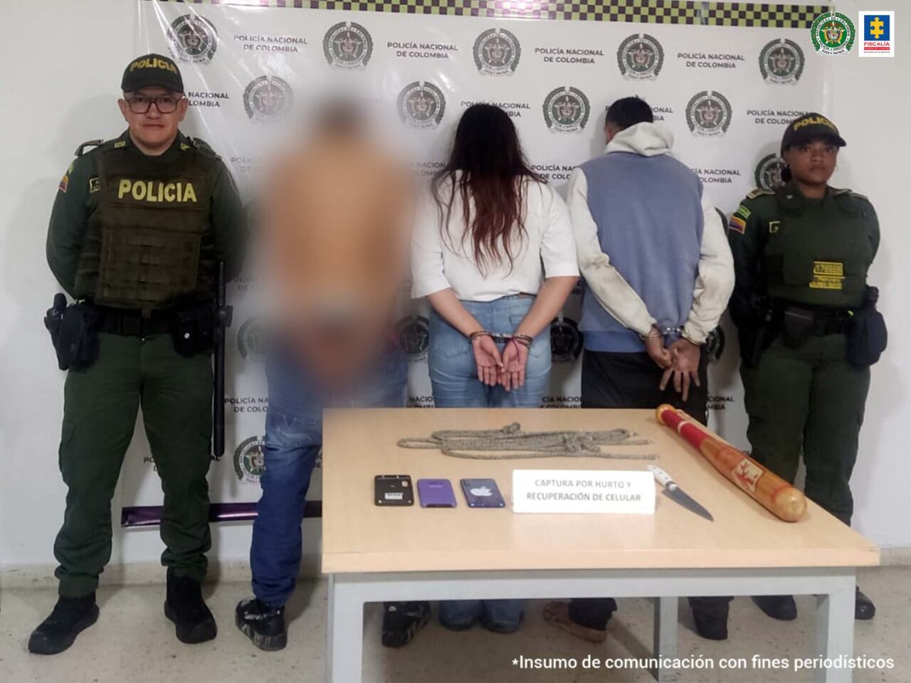 Los detenidos son dos hombres y una mujer de 22, 31 y 24 años