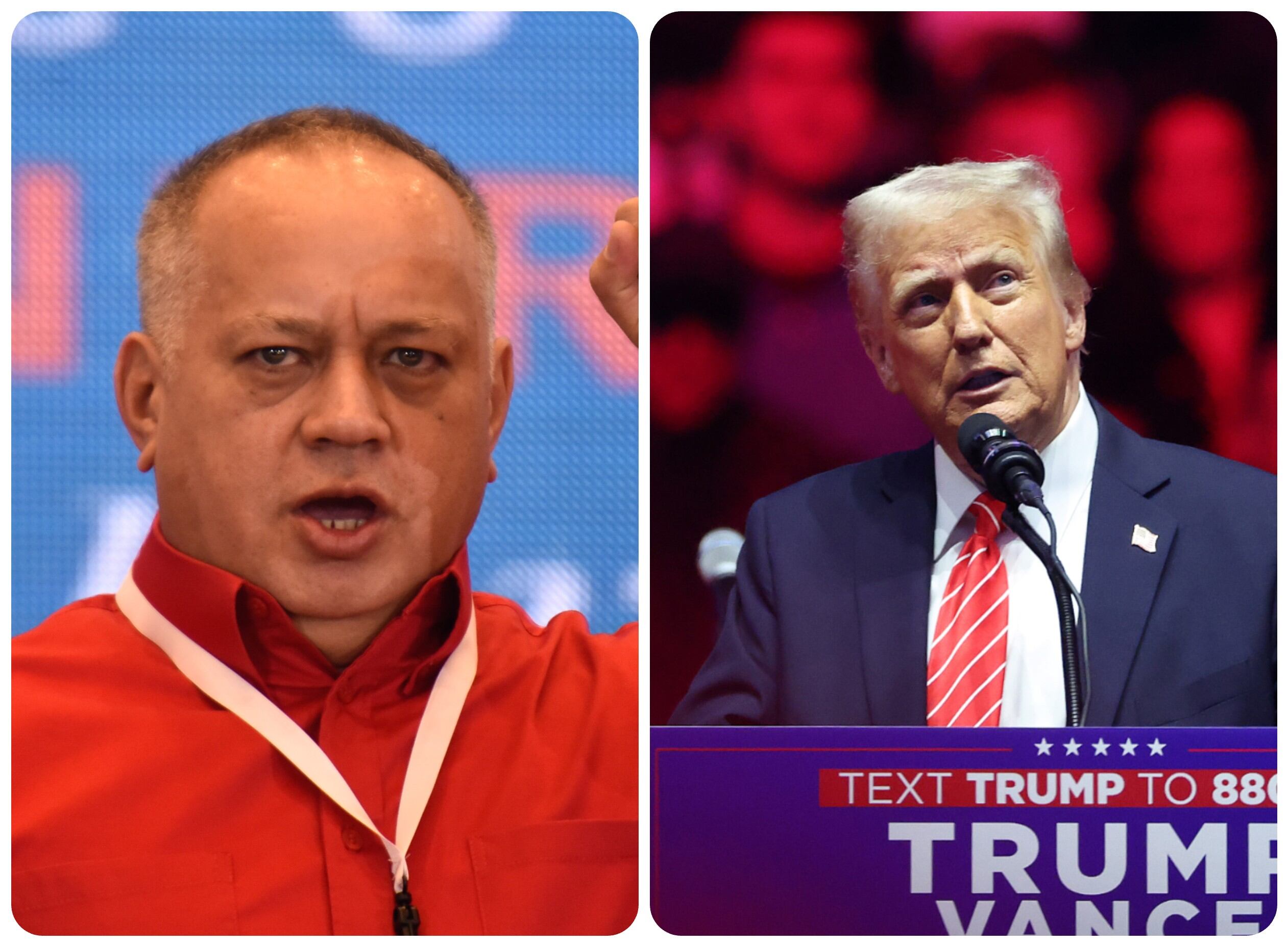 Diosdado Cabello y Donald Trump