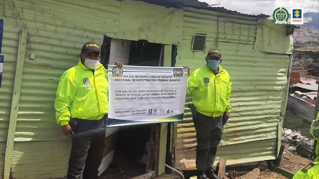 La Fiscalía ocupó propiedades que eran usadas por traficantes como “ollas” para la venta de droga en Bogotá.
