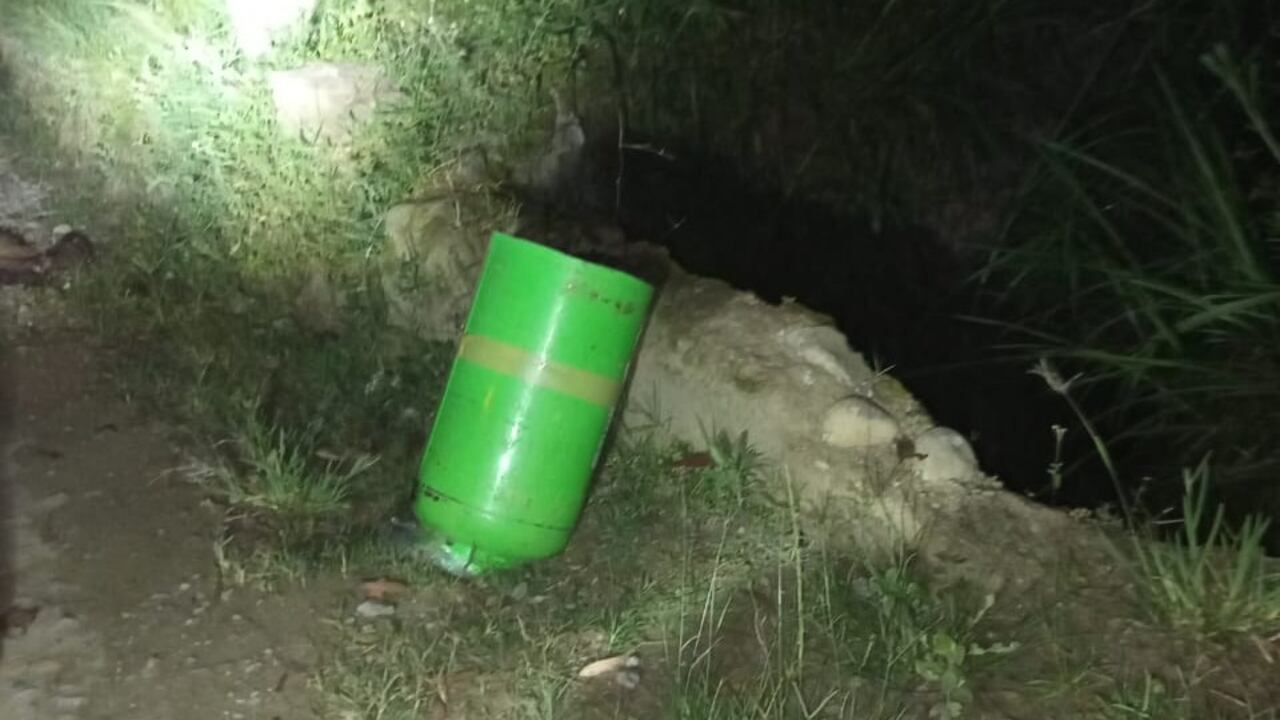 Explosivos utilizados para hostigar a la Policía.