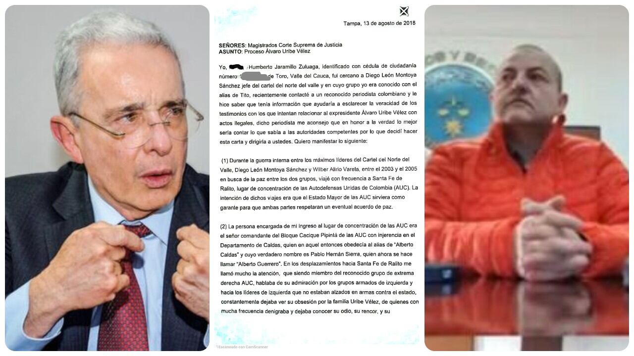 Álvaro Uribe y Pablo Hernán Sierra