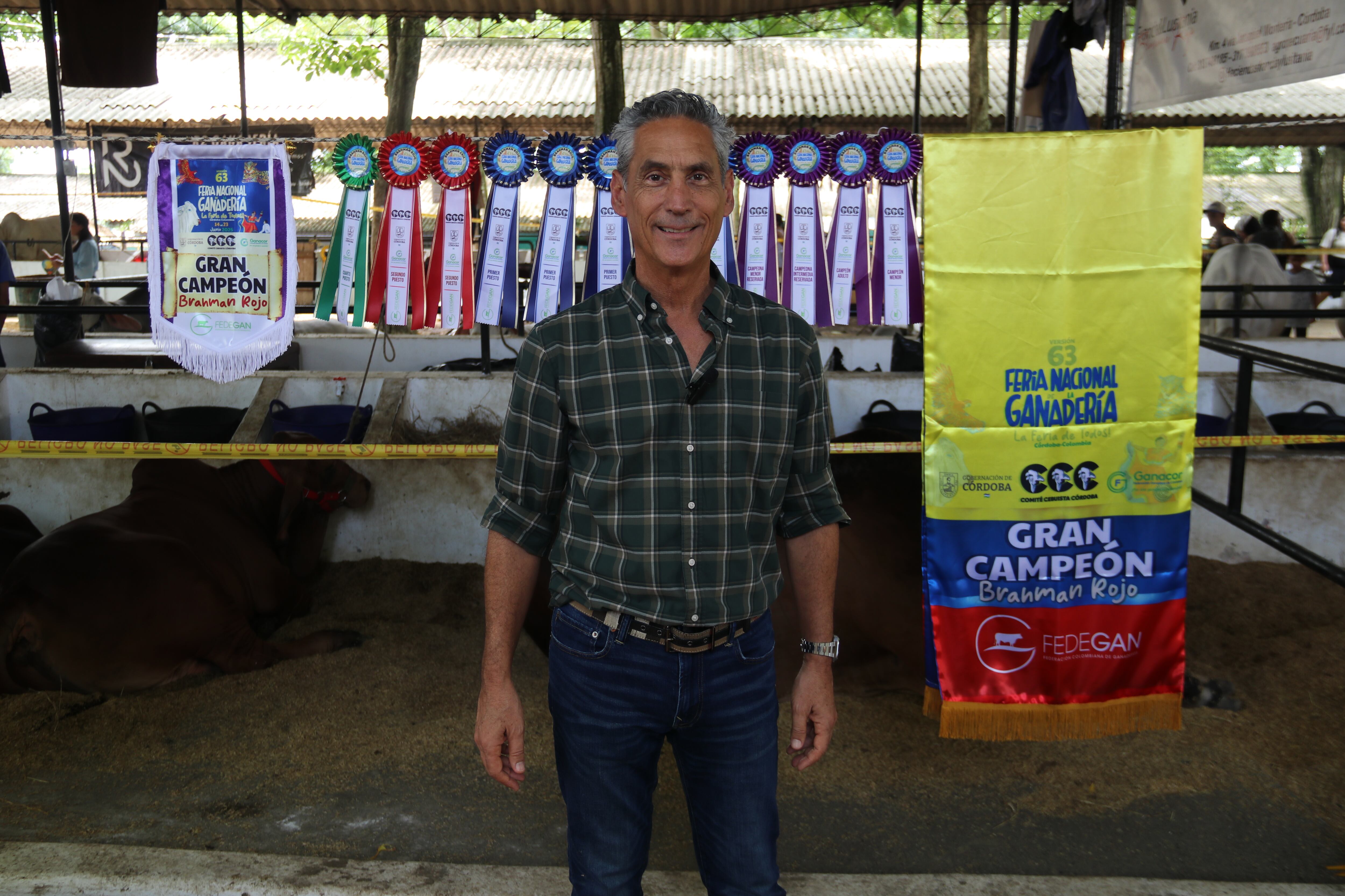 Juan Fernando Santamaría, ganadero de Córdoba y ganador de varias categorías en esta feria.