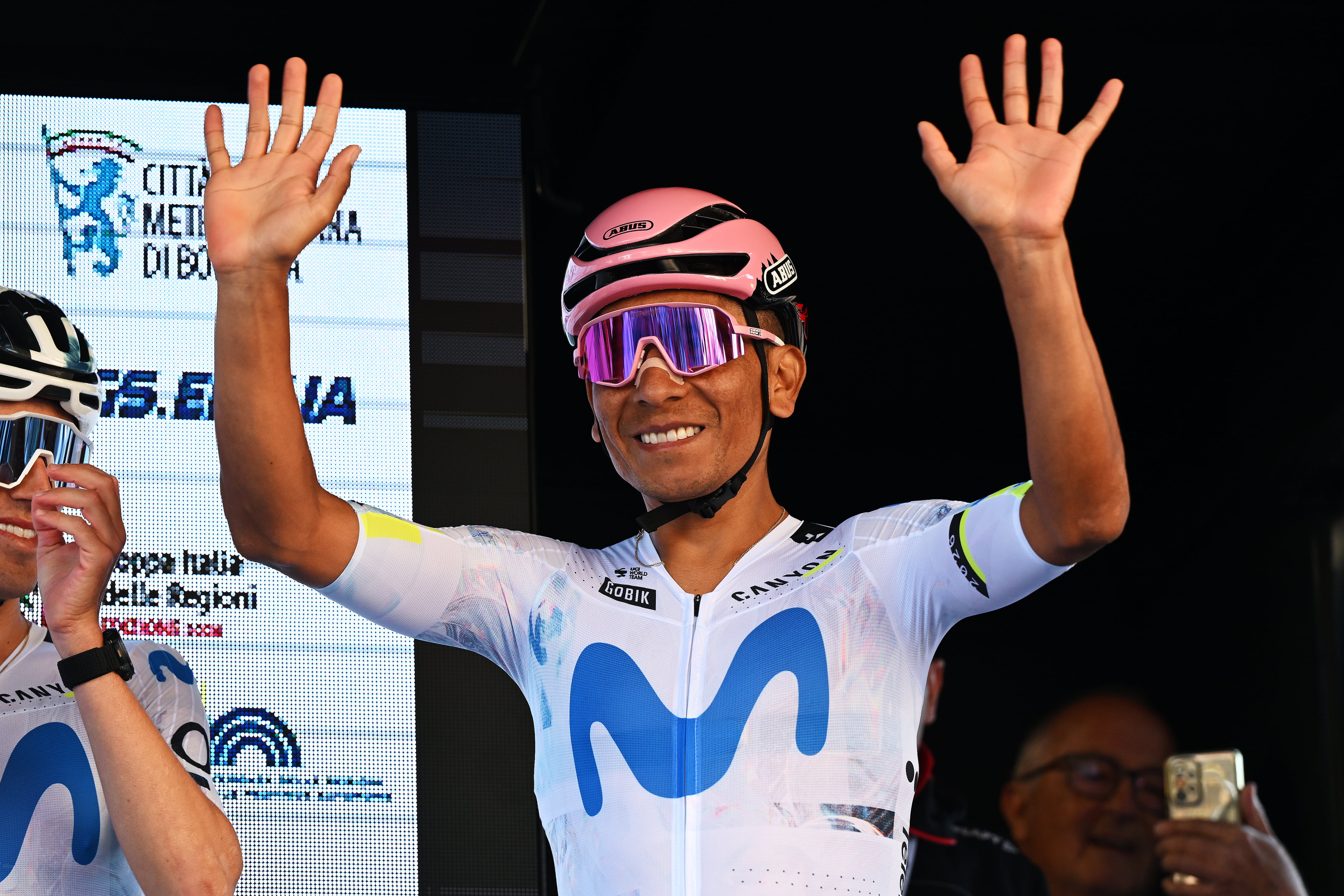 Nairo Quintana en el Giro del Emilia.