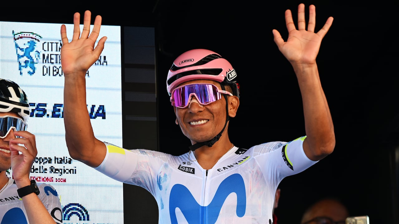 Nairo Quintana en el Giro de Emilia.