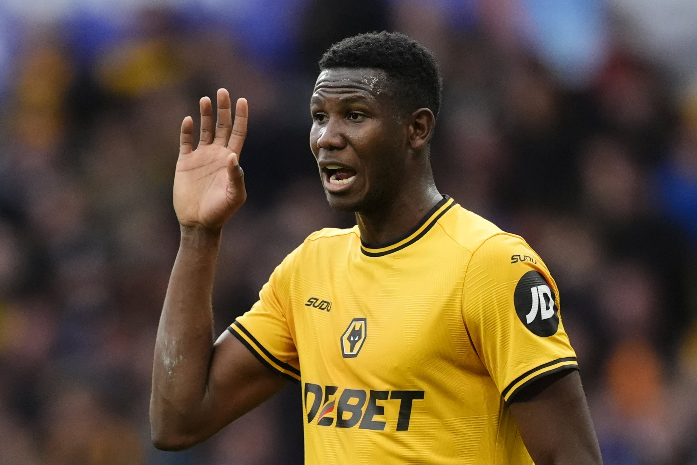 Wolverhampton Wanderers' Yerson Mosquera during the Premier League match at Molineux Stadium, Wolverhampton. Picture date: Sunday September 15, 2024. (Photo by Nick Potts/PA Images via Getty Images)