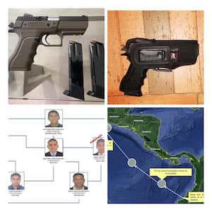 Exclusivo: las armas de fuego encontradas en el operación en la que participó la DEA donde fueron capturados los hermanos Rovis Valderrama.