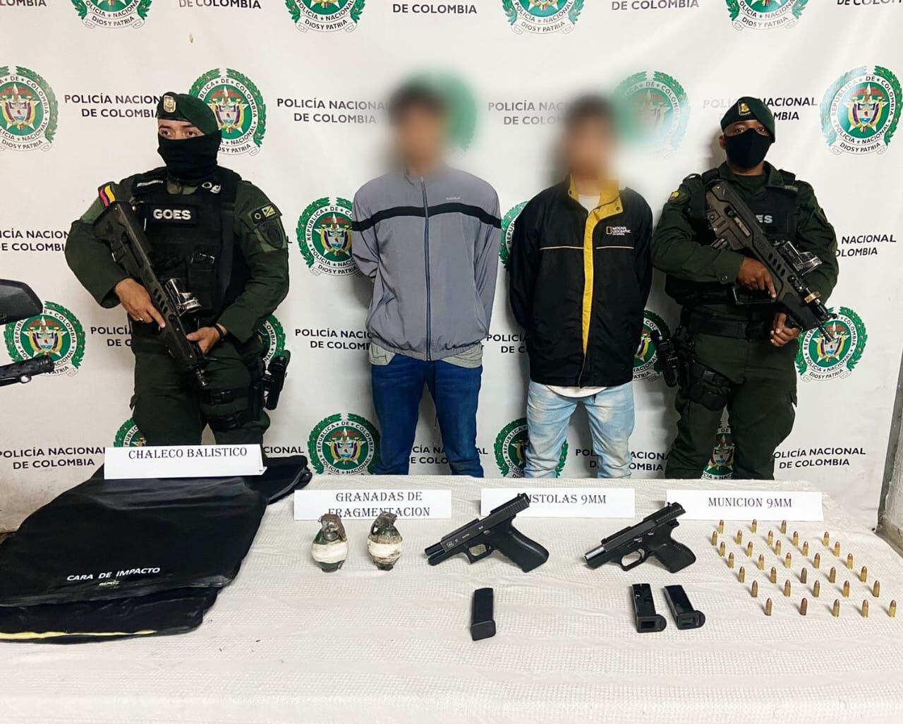 Los capturados fueron puestos a disposición de la Fiscalía General de la Nación.