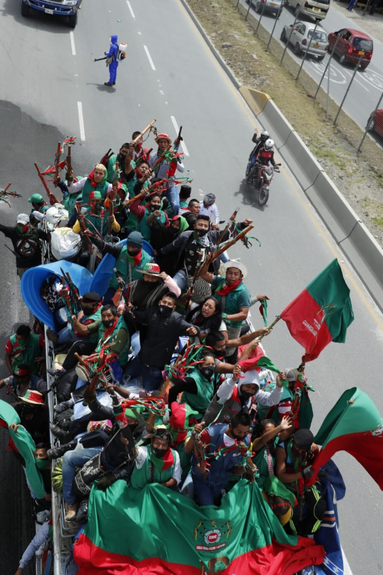 MInga indígena en Bogotá