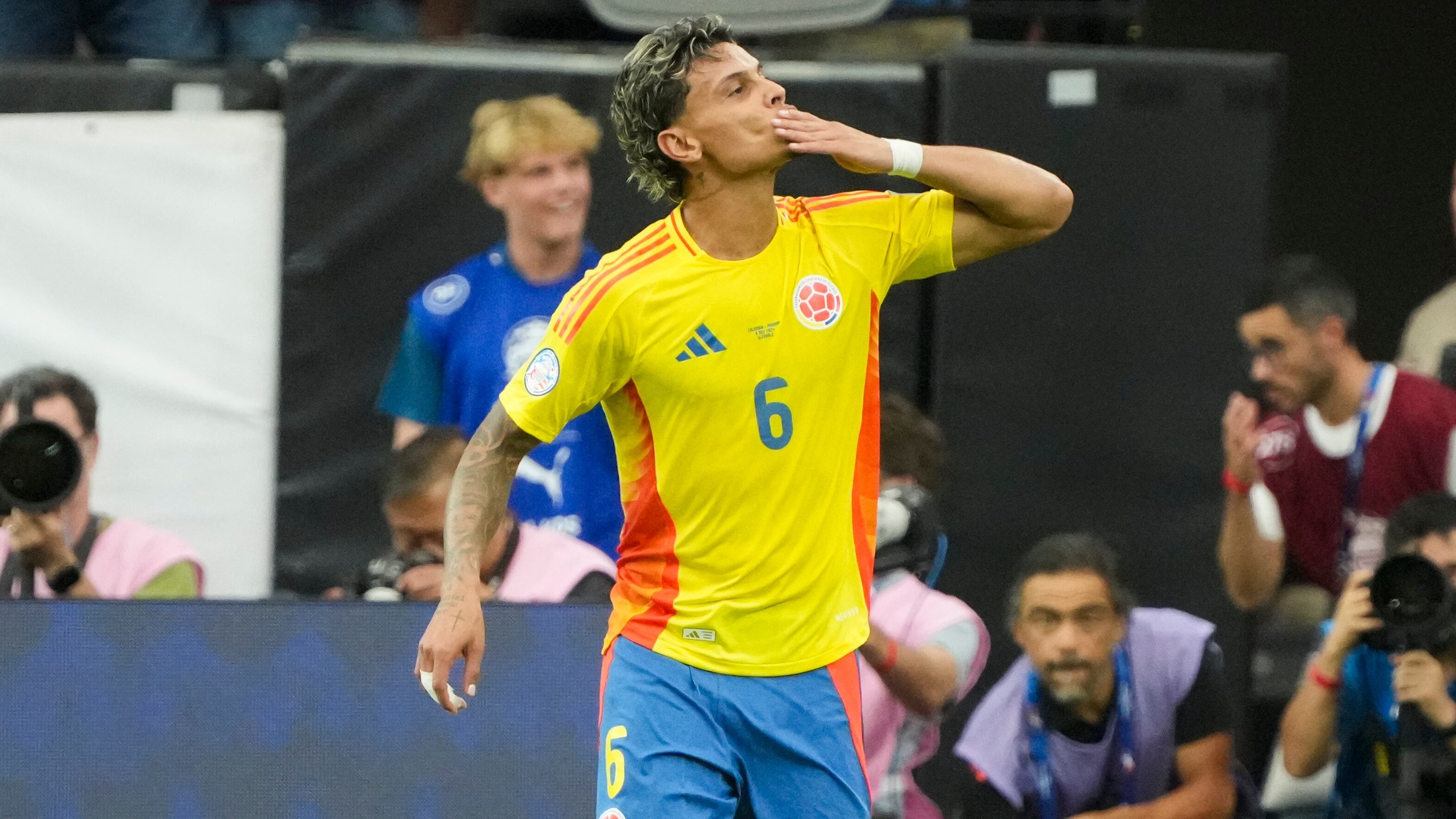 Ríos marcó el cuarto gol de Colombia ante Panamá