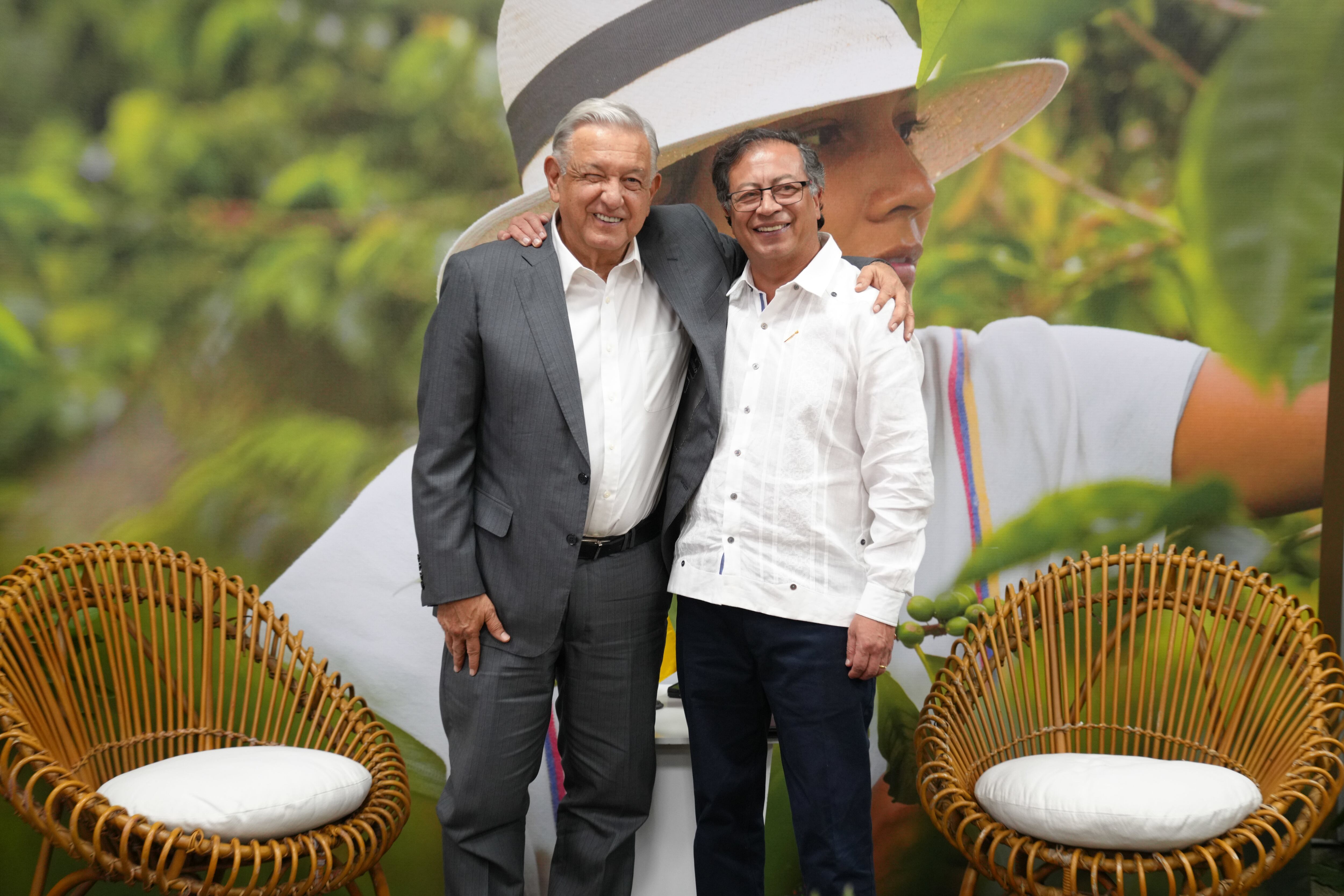 Presidente de México, Andrés Manuel López Obrador, llegó a Colombia para reunirse con Gustavo Petro