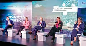 Juan Naranjo, periodista; Katharina Grosso, directora de Fenoge; José Zapata, representante de Holland & Knight; María Arboleda, gerente de XM, y Alexandra Planas, especialista de energía del BID.