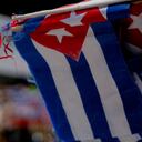 Cuban flags as Cuban residents that live in Colombia protest against the unrest and violence held in the Island against the government of Cuban president Miguel Diaz-Canel. In Bogota, Colombia on July 15, 2021. (Photo by: Perla Bayona/Long Visual Press/Universal Images Group via Getty Images)