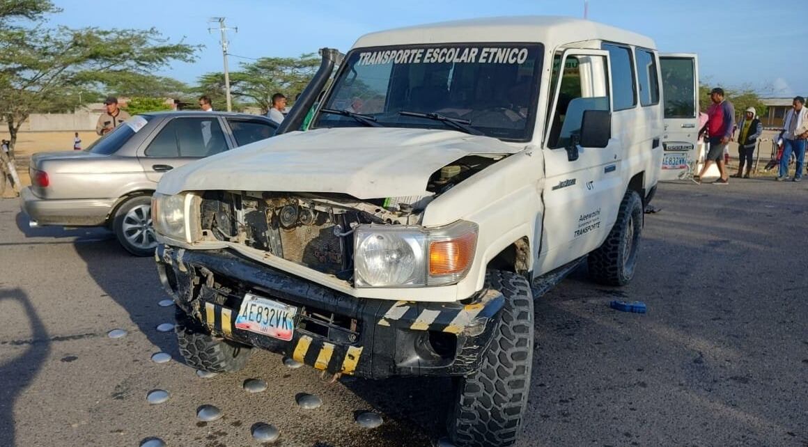 Dos personas resultaron lesionadas en el accidente de tránsito
