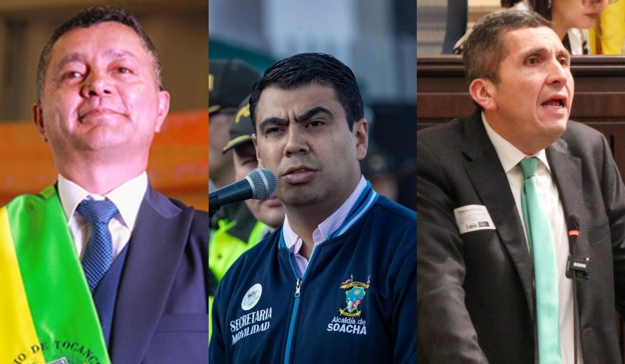 Alcaldes de Tocancipá, Soacha y Chía, municipios en Cundinamarca.