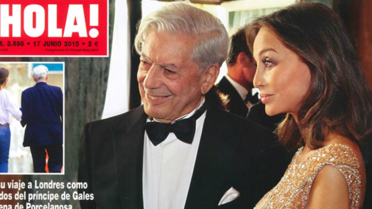 Tras una invitación del príncipe de Gales a la cena de Porcelanosa, Mario Vargas Llosa e Isabel Preysler fueron fotografiados juntos en un almuerzo en Madrid.